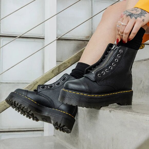 Dr. Martens Shoes - Dr. Martens Sinclair Milled Nappa Leather Platform Boots size 41/9 Runs Big 10